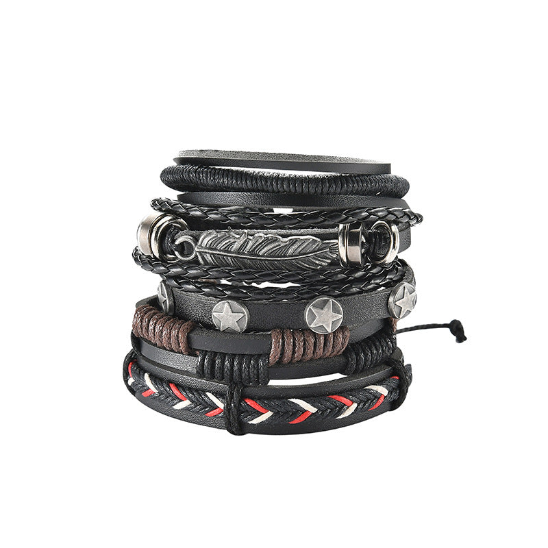 Bracelet Cuir Multicouche Homme