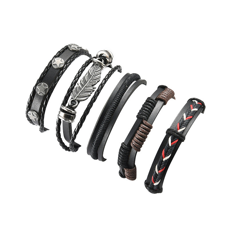 Bracelet Cuir Multicouche Homme